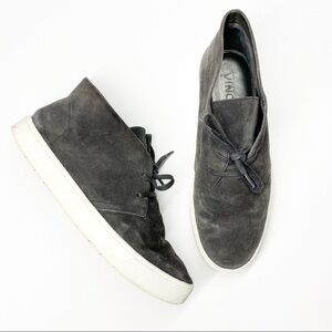 Vince Gray Suede Mid Rise Sneakers Size 8